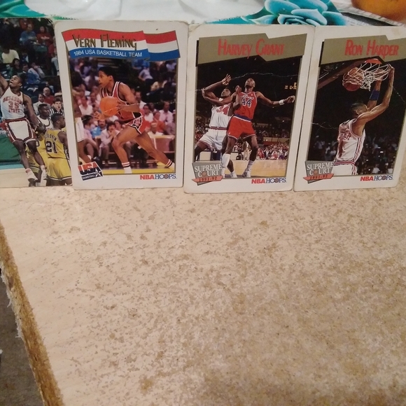 7 basketball Set Of cards NBA hoops brand And Vintage 90s - Picture 1 of 16